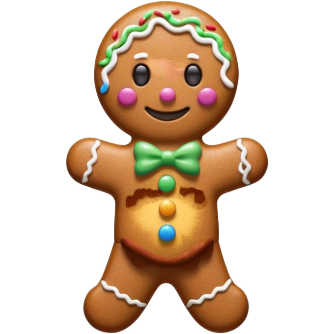 Frosted Cookie Man with sprinkles emoji
