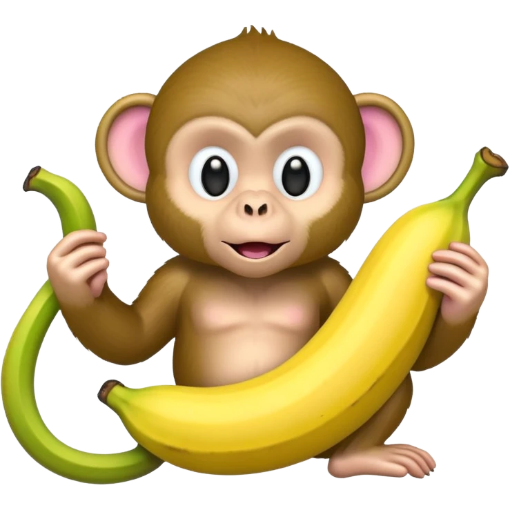 Banana Monkey Green Pink Yellow emoji