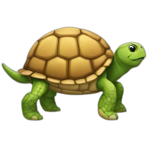 Tortue sur cheval emoji