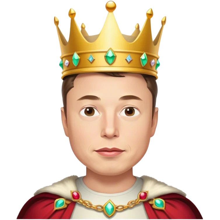 Elon Musk wanna be king emoji