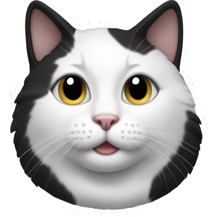 Black and white cat emoji