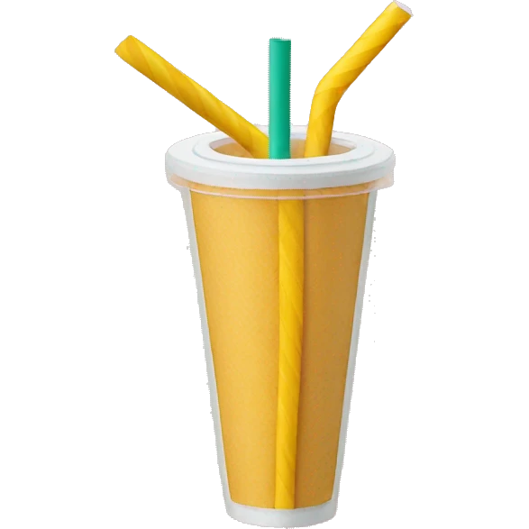 Colored Paper straw emoji