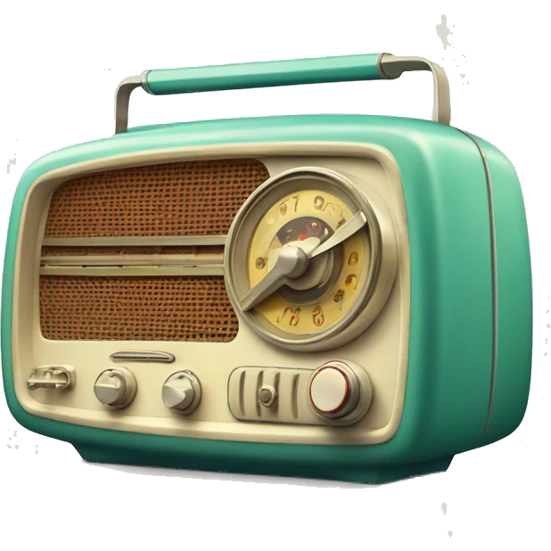 Retro 50s radio emoji