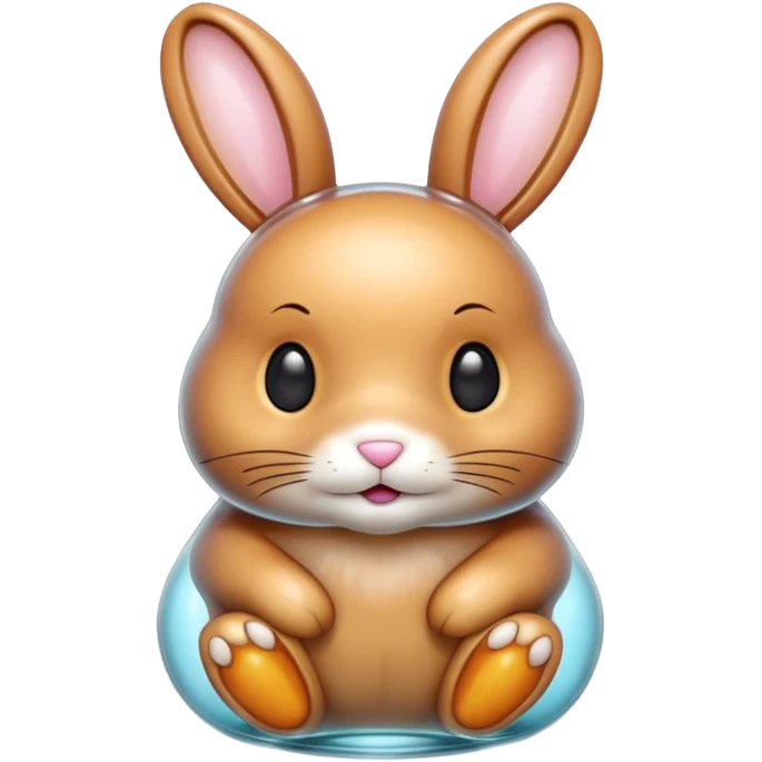 bunny made of glass emoji