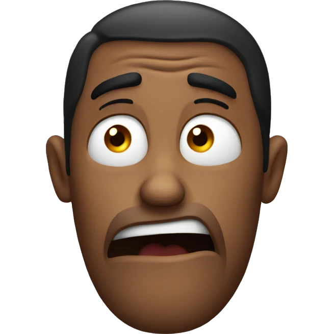 Scared man emoji