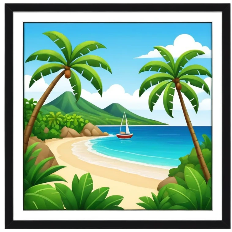 Guadeloupe island emoji