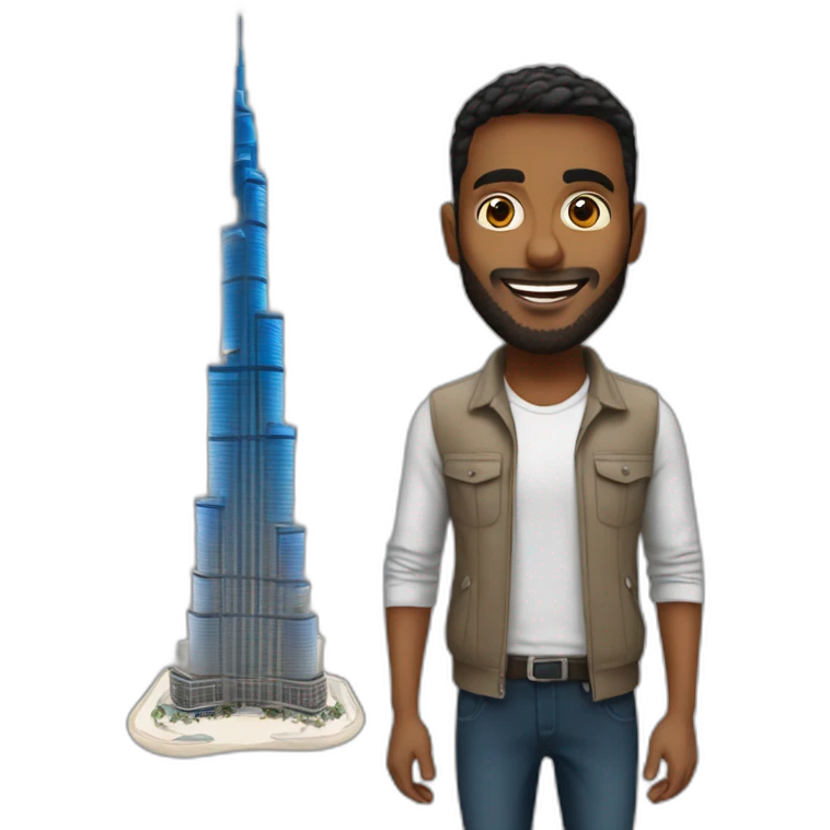 Me with Burj Khalifa emoji