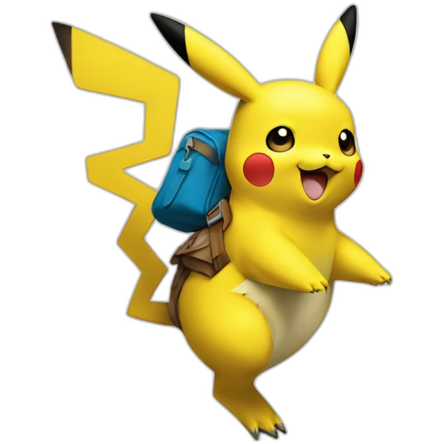 pikachu sur un dauphin emoji