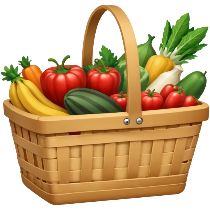 generate an image for grocery products basket excluding vegetables, fruits & dairy products emoji