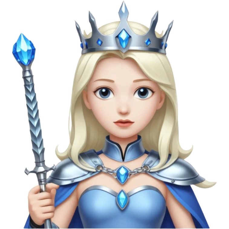 Cyber Queen – holo scepter + chrome belt,Blue Queens. emoji