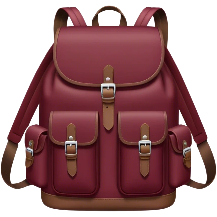 dark burgundy backpack emoji