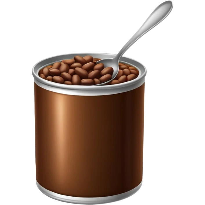 Open can of beans with spoon  emoji