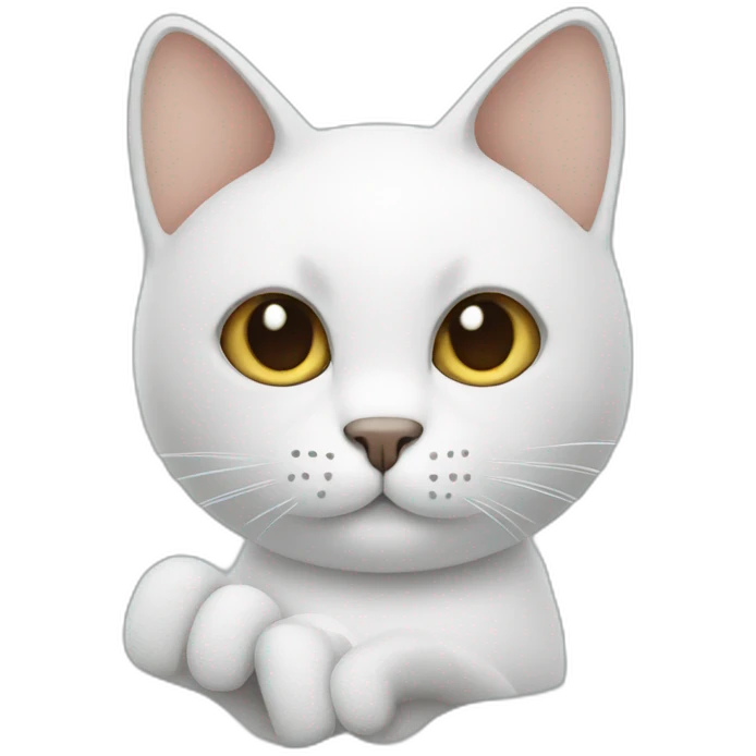 Cat with white gloves emoji