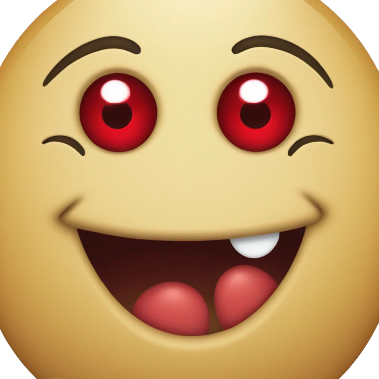 smiley face with red eyes and tears  emoji