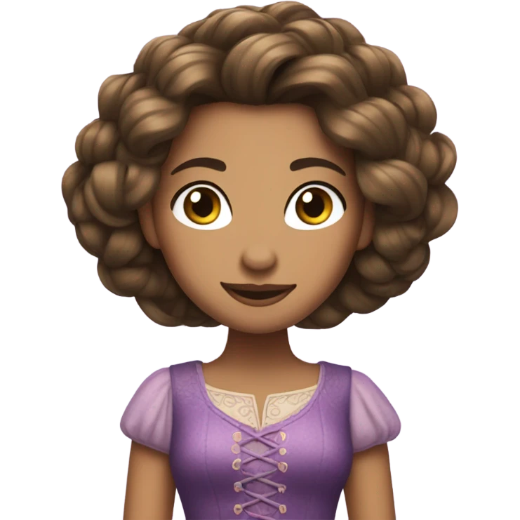 brunette short hair rapunzel  emoji