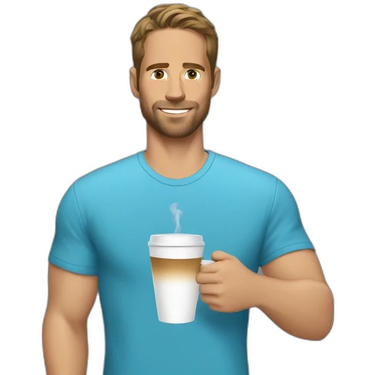 Paul Walker with a coffee emoji
