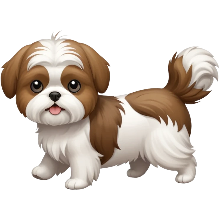 shih tzu chasing its tail emoji