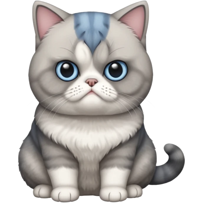full body of exotic shorthair cat, front view emoji
