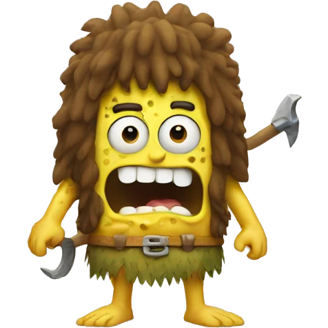 spongebob as caveman emoji