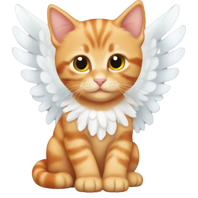 Orange tabby kitten with angel wings  emoji