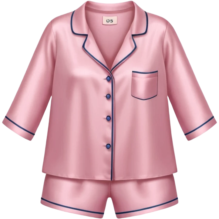 Light pink silk pyjamas set emoji