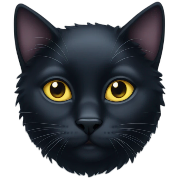 Black cat with snow emoji