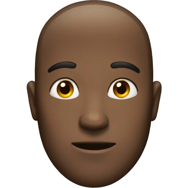 Guy with extremely straight face emoji
