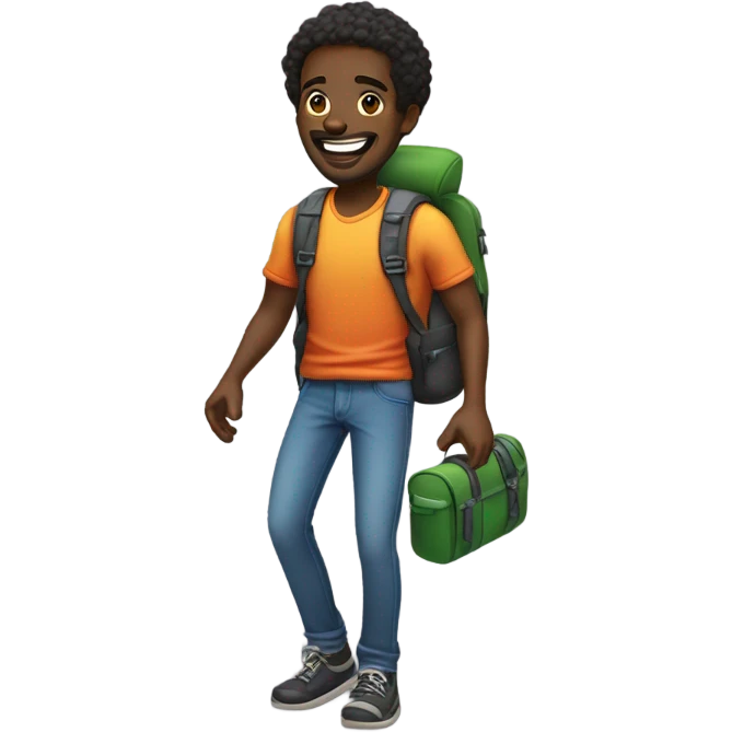 Black guy being ready to go funny  emoji