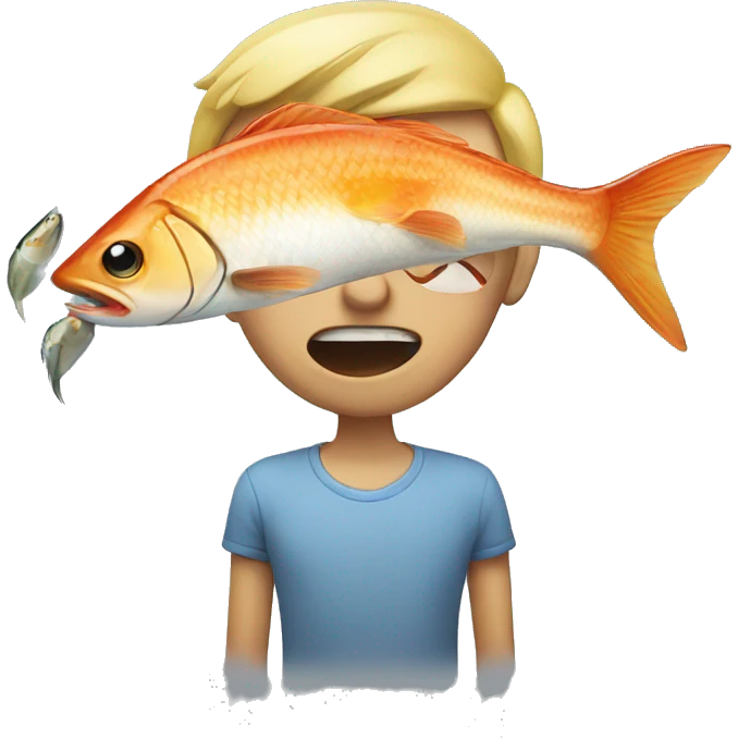 hungry face with fish emoji