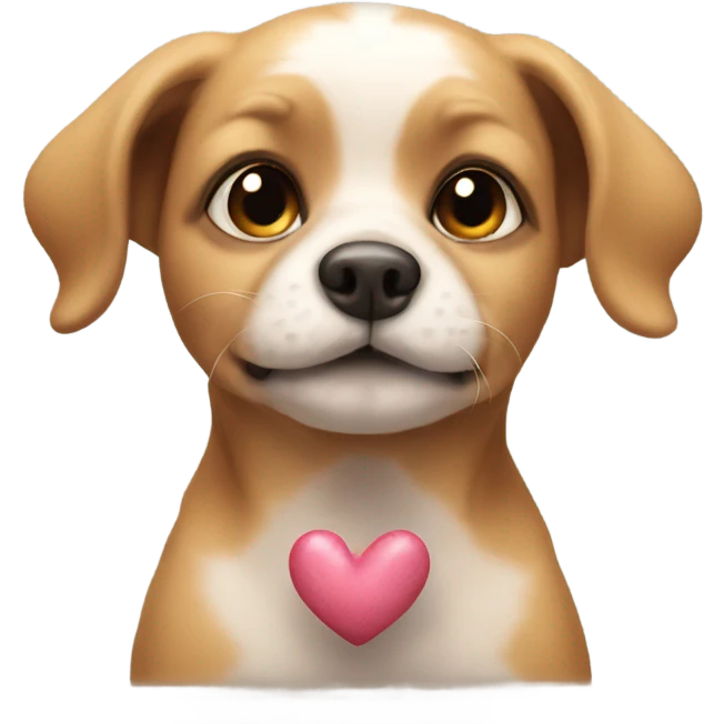 Little Dog named mango blowing a kiss emoji