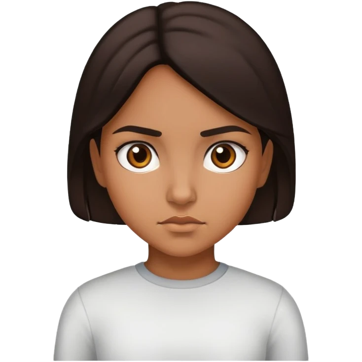 Hispanic girl determined look emoji