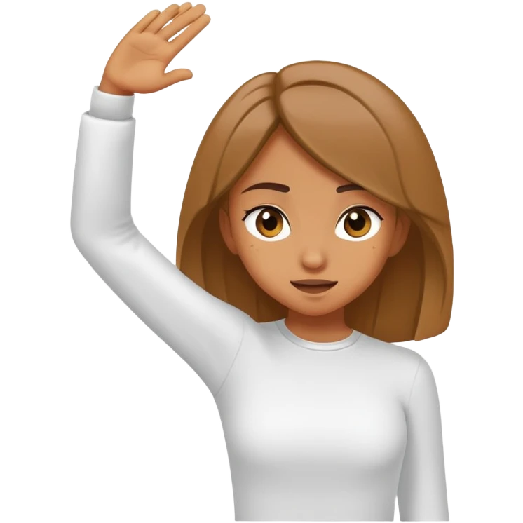 A girl doing a dab  emoji