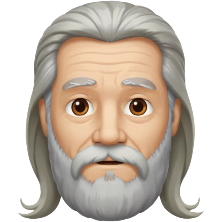 long haired bearded old man emoji