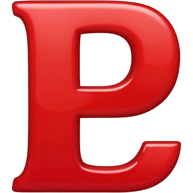 Una letra P y corazónes emoji