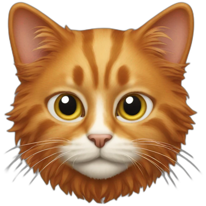 Fluffy ginger cat virologist emoji