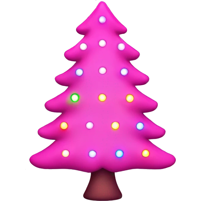 pink christmas tree with rgb lights emoji