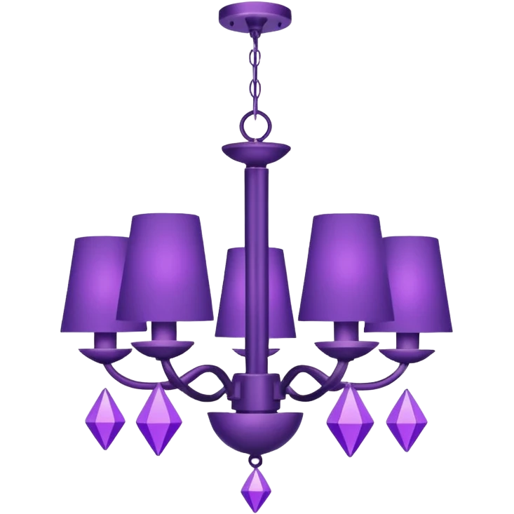 minimalist modern purple chandelier emoji