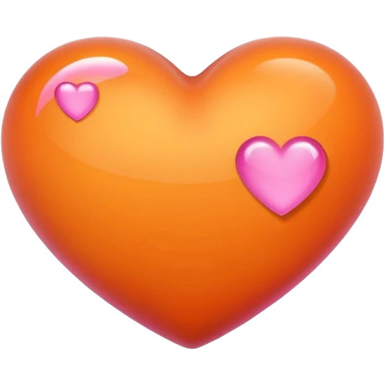 orange heart with pink shadow emoji
