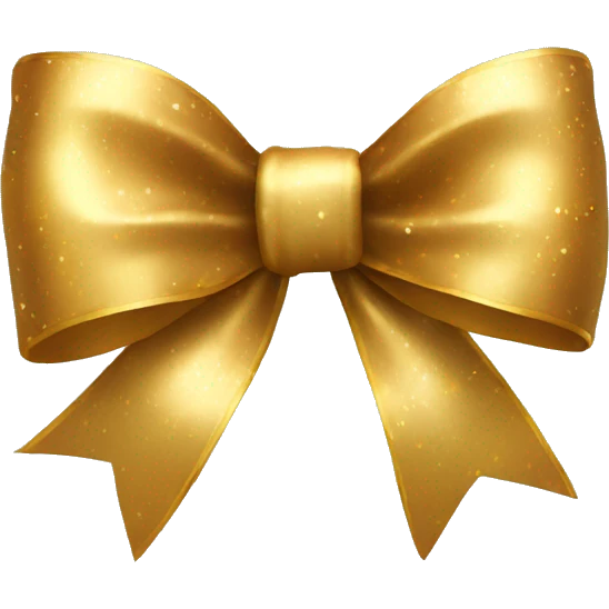 Gold Christmas bow emoji