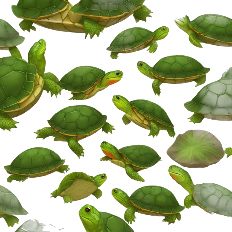 Red-eared slider turtle emoji