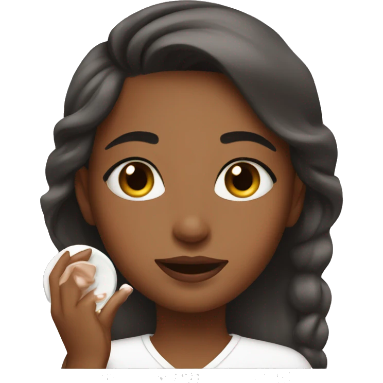 a girl doing her skincare emoji