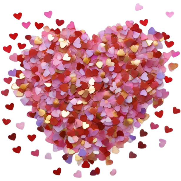 Heart confetti emoji