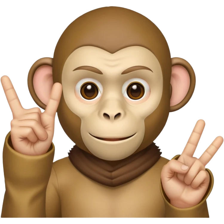 ✌🏼 plus 🐵 emoji