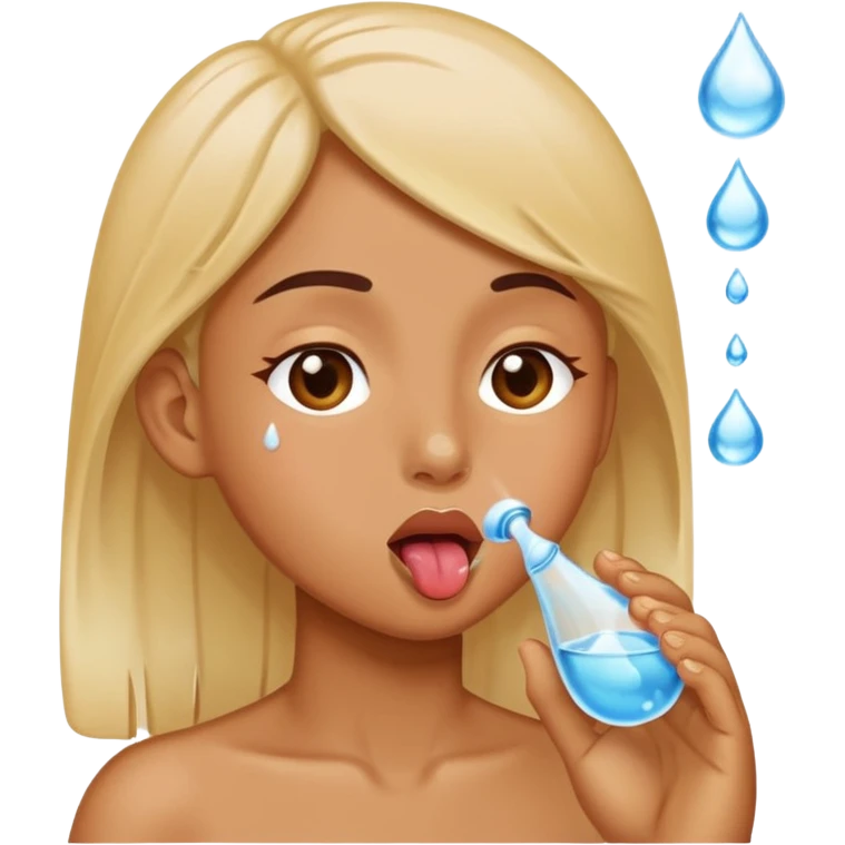 Tounge ou and water  emoji