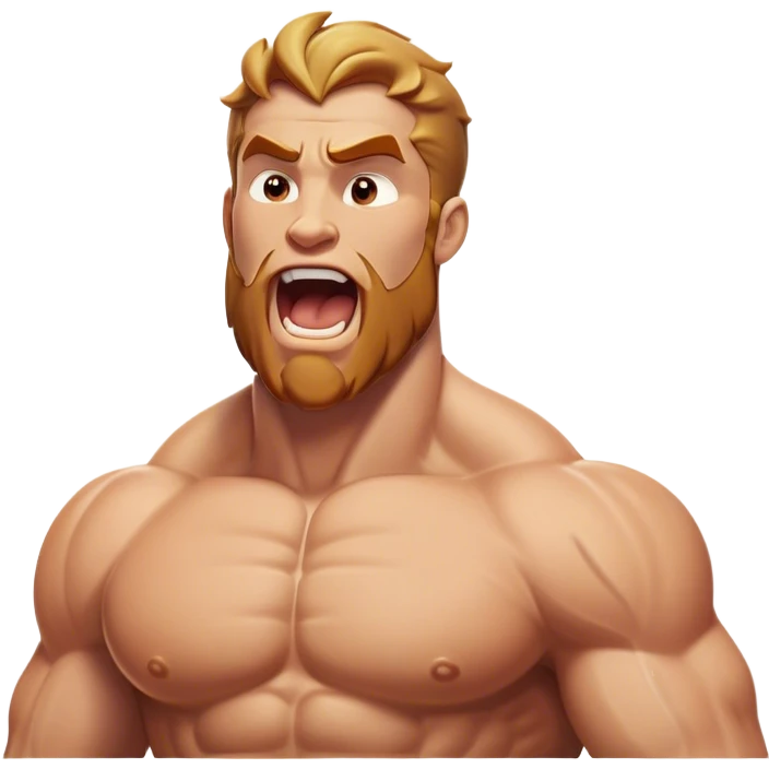 Cinematic Realistic Hercules Portrait, head tilted slightly with a dramatic, wide-open yawn, revealing a moment of relaxed strength. The lifelike textures of his powerful form and subtle, sunlit highlights emphasize his heroic presence even in a state of casual repose. emoji