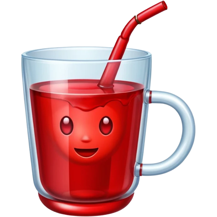 Cherry red on a cup emoji