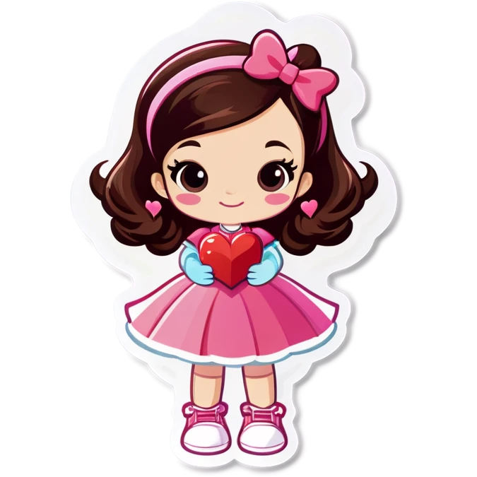 Valentine’s Day sparkle person named Janet  emoji