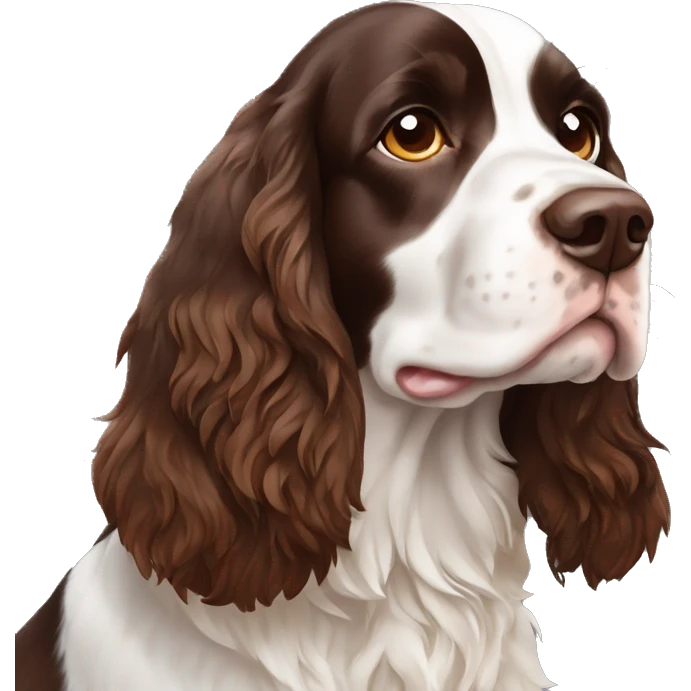 Liver tri color springer spaniel emoji