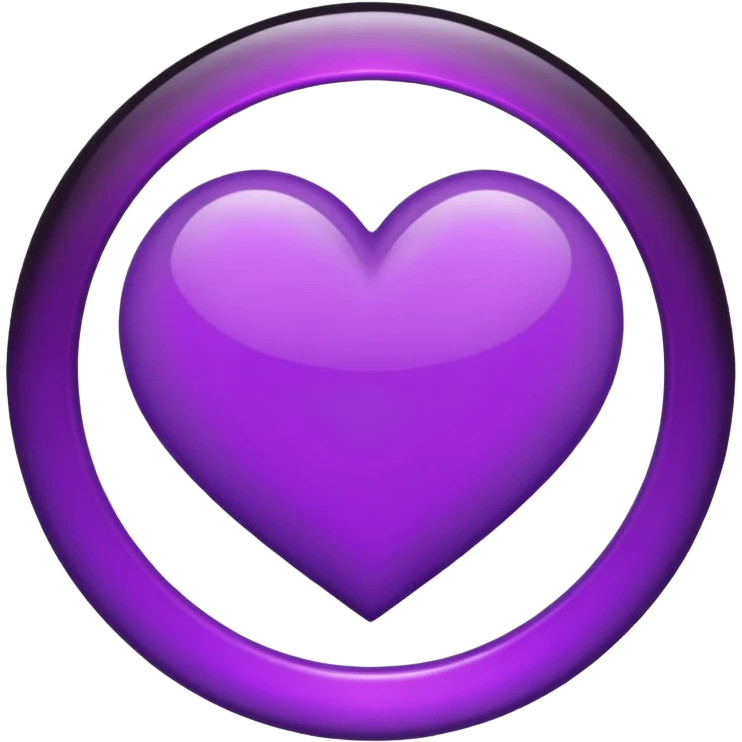 BLACK AND PURPLE HEART IN A CIRCLE emoji