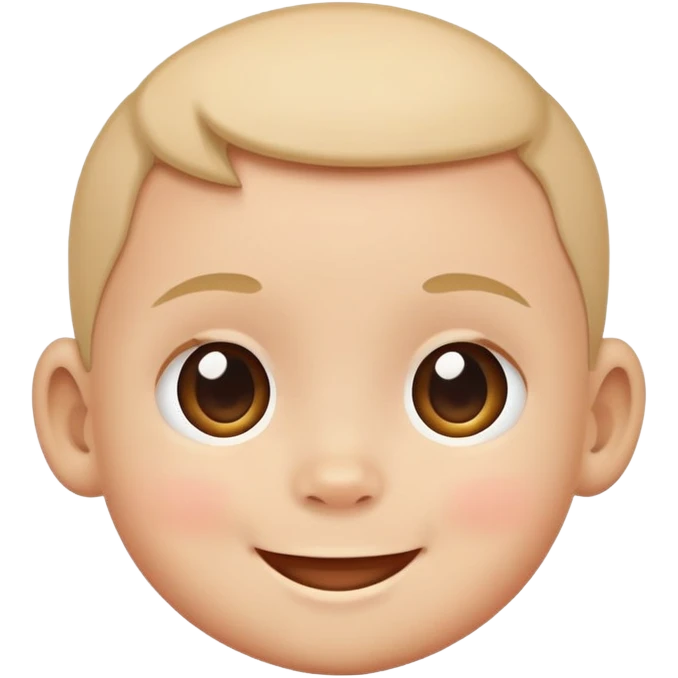 flat baby face smiling emoji